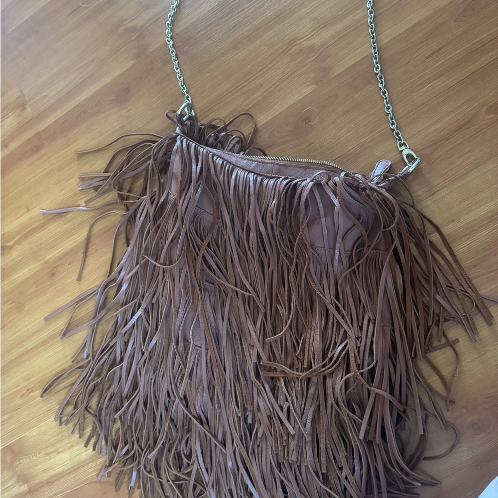 Lost and Found Fringe Hobo Shoulder Purse